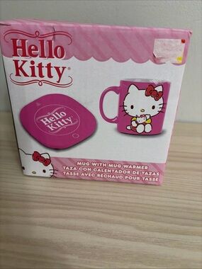 Hello Kitty New! Pink Mug with Mug Warmer
